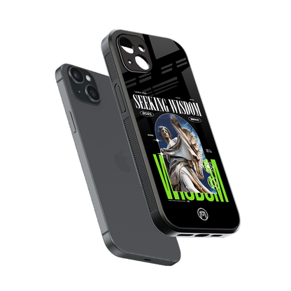 seeking wisdom back phone cover | glass case for iphone 14 plus