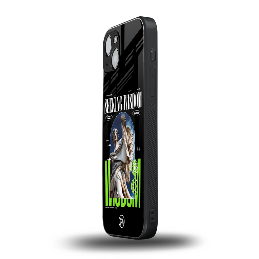 seeking wisdom back phone cover | glass case for iphone 14 plus
