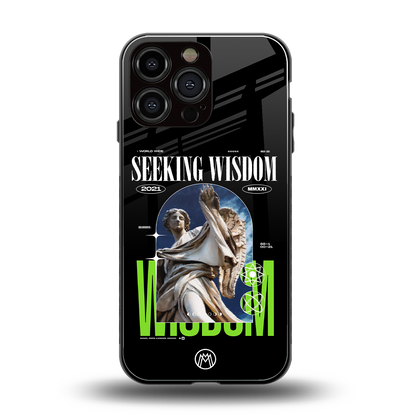 seeking wisdom back phone cover | glass case for iphone 14 pro max