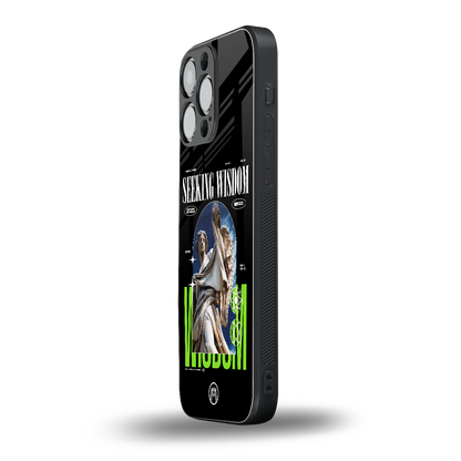 seeking wisdom back phone cover | glass case for iphone 14 pro max