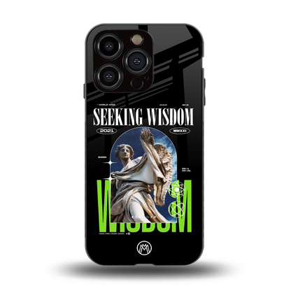 seeking wisdom back phone cover | glass case for iphone 14 pro