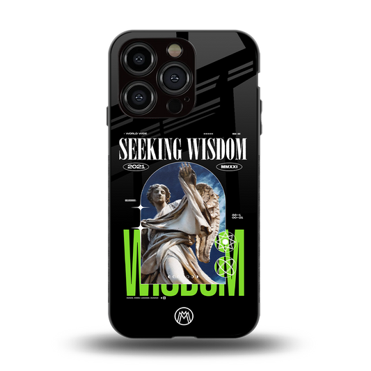 seeking wisdom back phone cover | glass case for iphone 14 pro