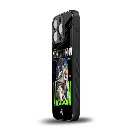 seeking wisdom back phone cover | glass case for iphone 14 pro