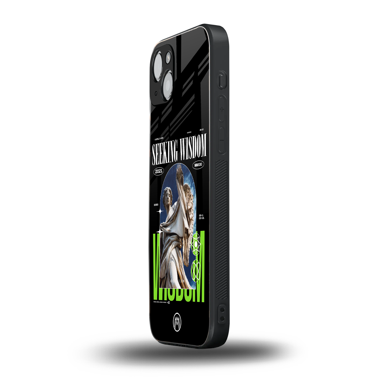 seeking wisdom back phone cover | glass case for iphone 15