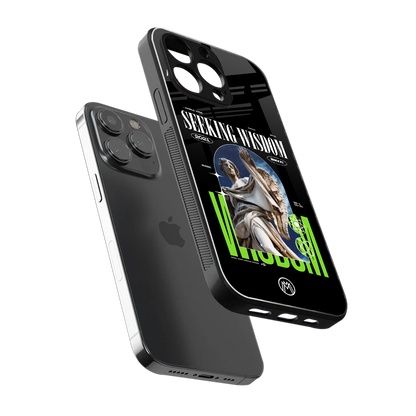 seeking wisdom back phone cover | glass case for iphone 14 pro