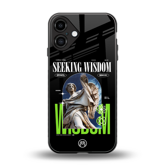 seeking wisdom back phone cover | glass case for iphone 16 plus
