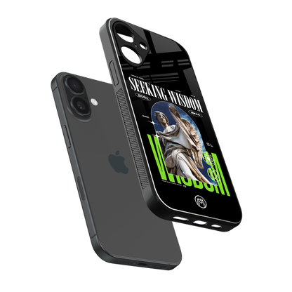 seeking wisdom back phone cover | glass case for iphone 16 plus