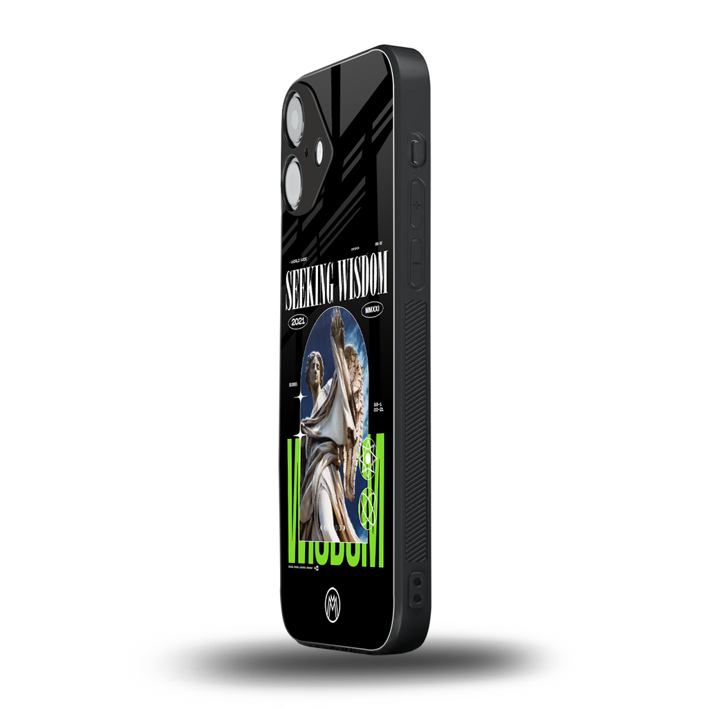 seeking wisdom back phone cover | glass case for iphone 16 plus