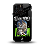 seeking wisdom back phone cover | glass case for iphone 16 pro max