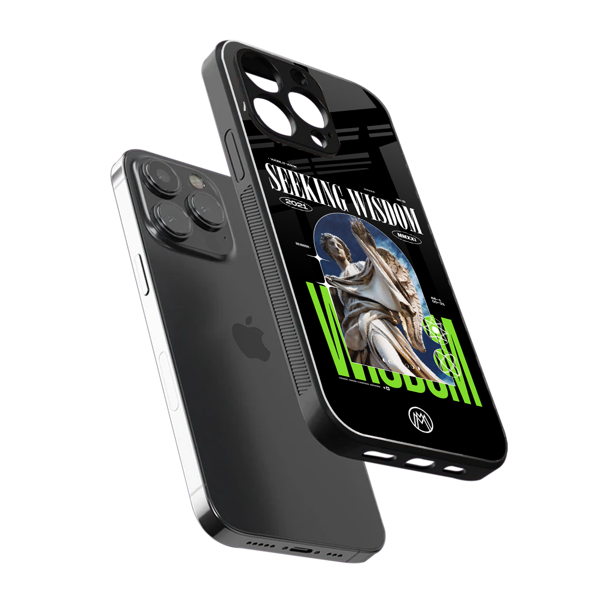 seeking wisdom back phone cover | glass case for iphone 16 pro max