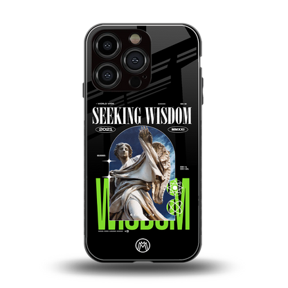 seeking wisdom back phone cover | glass case for iphone 16 pro