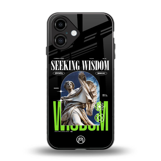 seeking wisdom back phone cover | glass case for iphone 16
