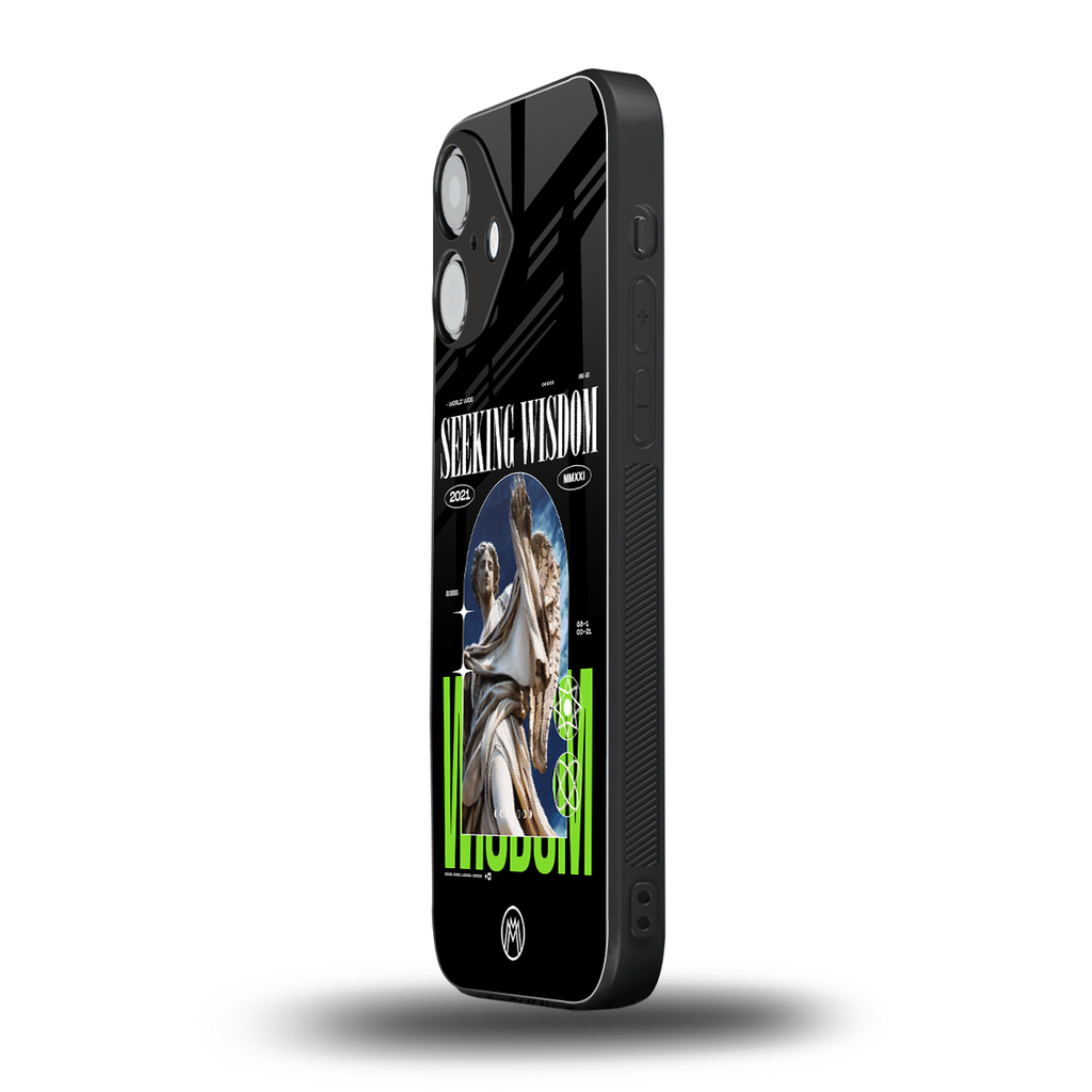 seeking wisdom back phone cover | glass case for iphone 16