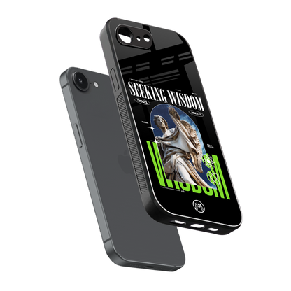 seeking wisdom back phone cover | glass case for iphone 16e