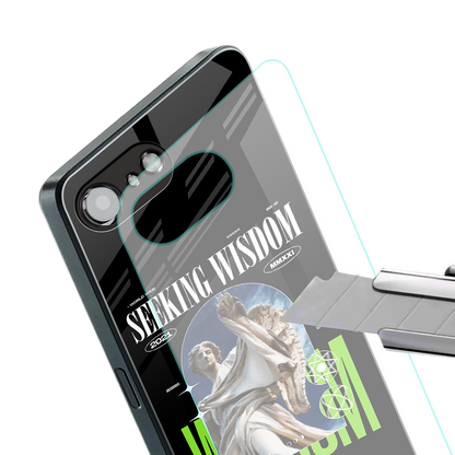 seeking wisdom back phone cover | glass case for iphone 16e