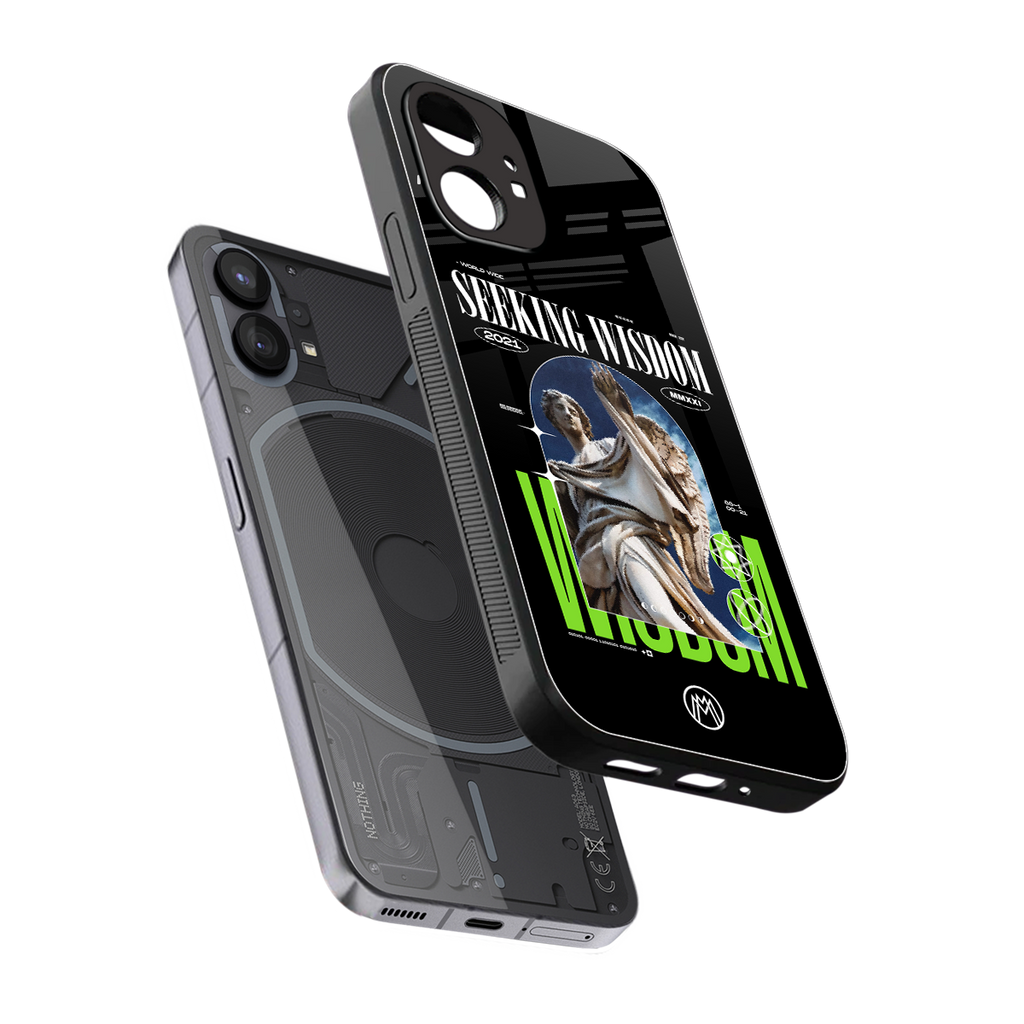 seeking wisdom back phone cover | glass case for nothing phone 1