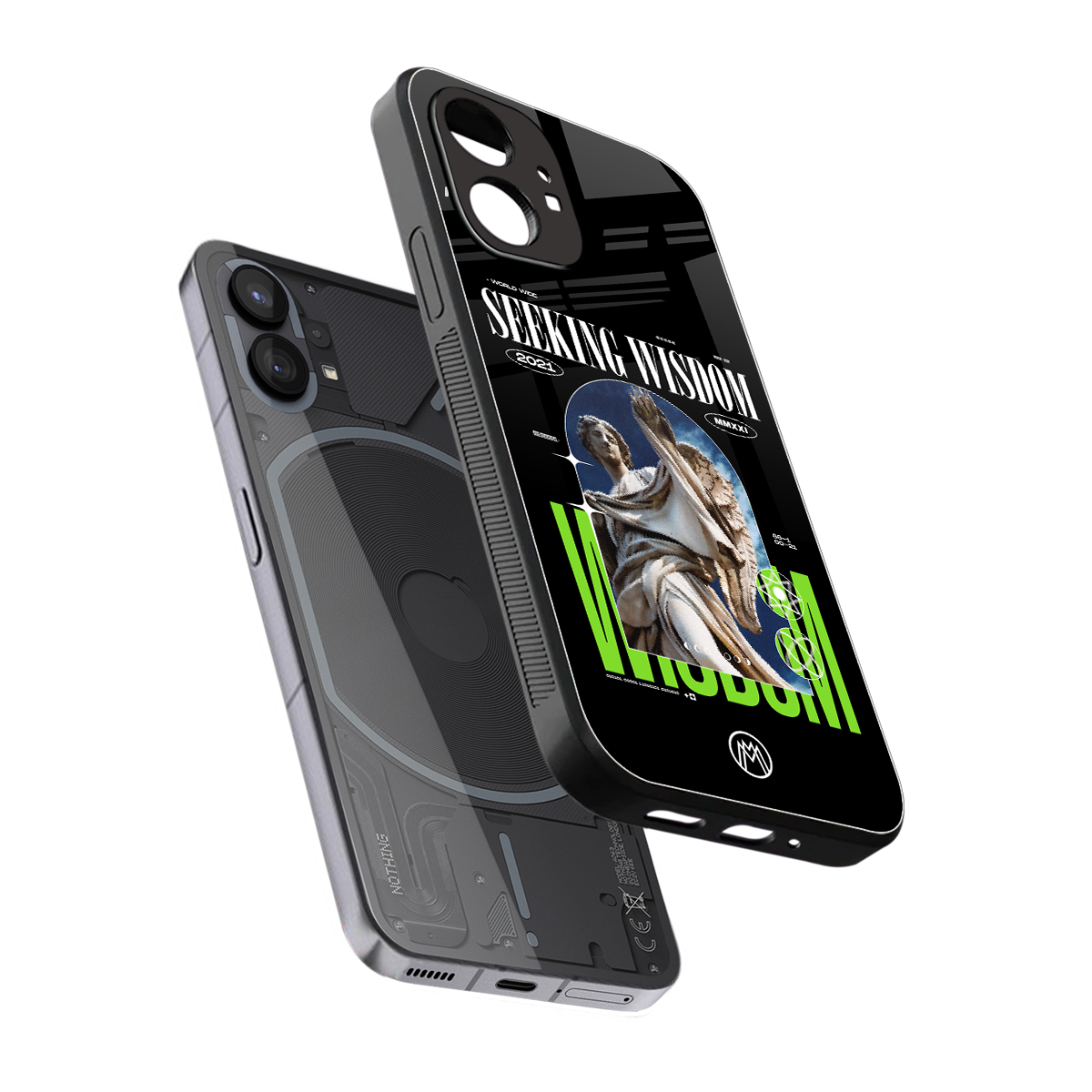 seeking wisdom back phone cover | glass case for nothing phone 1