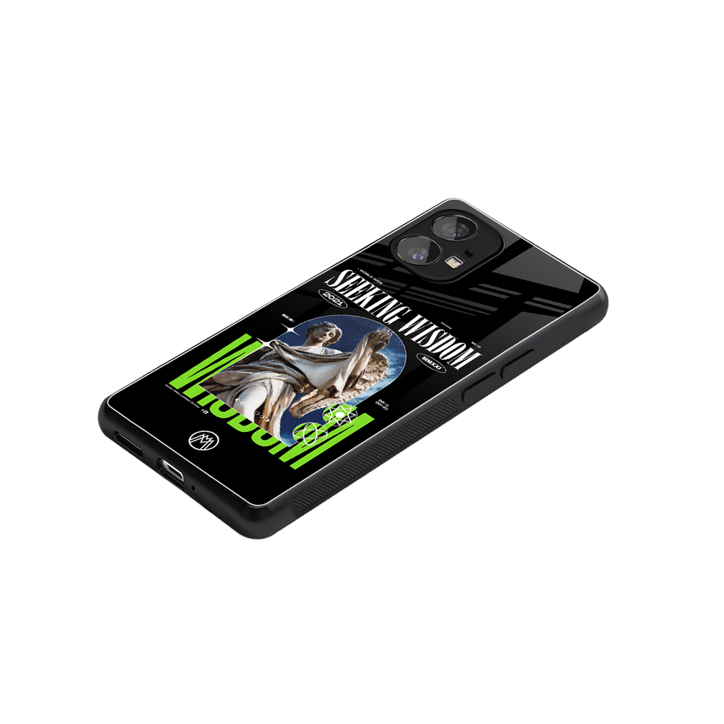 seeking wisdom back phone cover | glass case for nothing phone 1