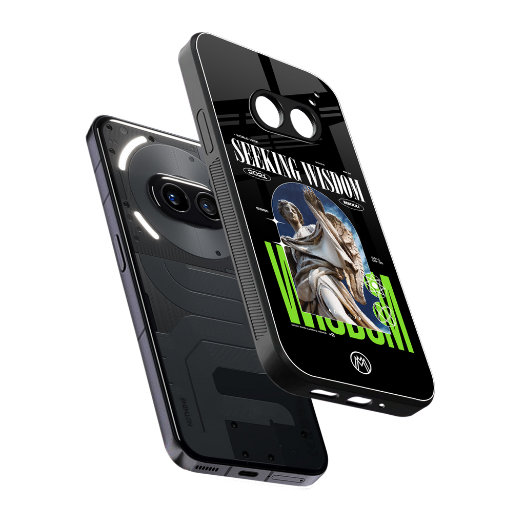 seeking wisdom back phone cover | glass case for nothing phone 2a