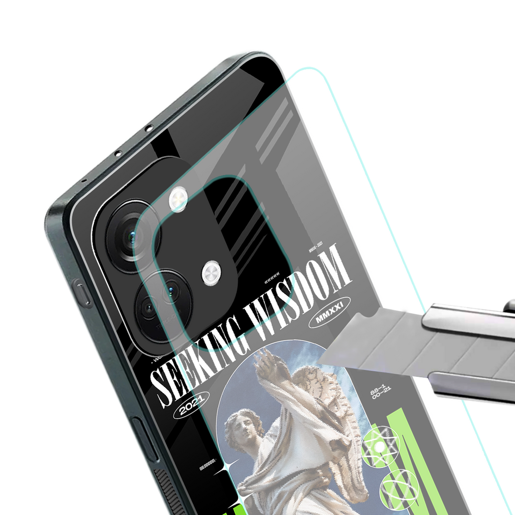 seeking wisdom back phone cover | glass case for oneplus nord 3