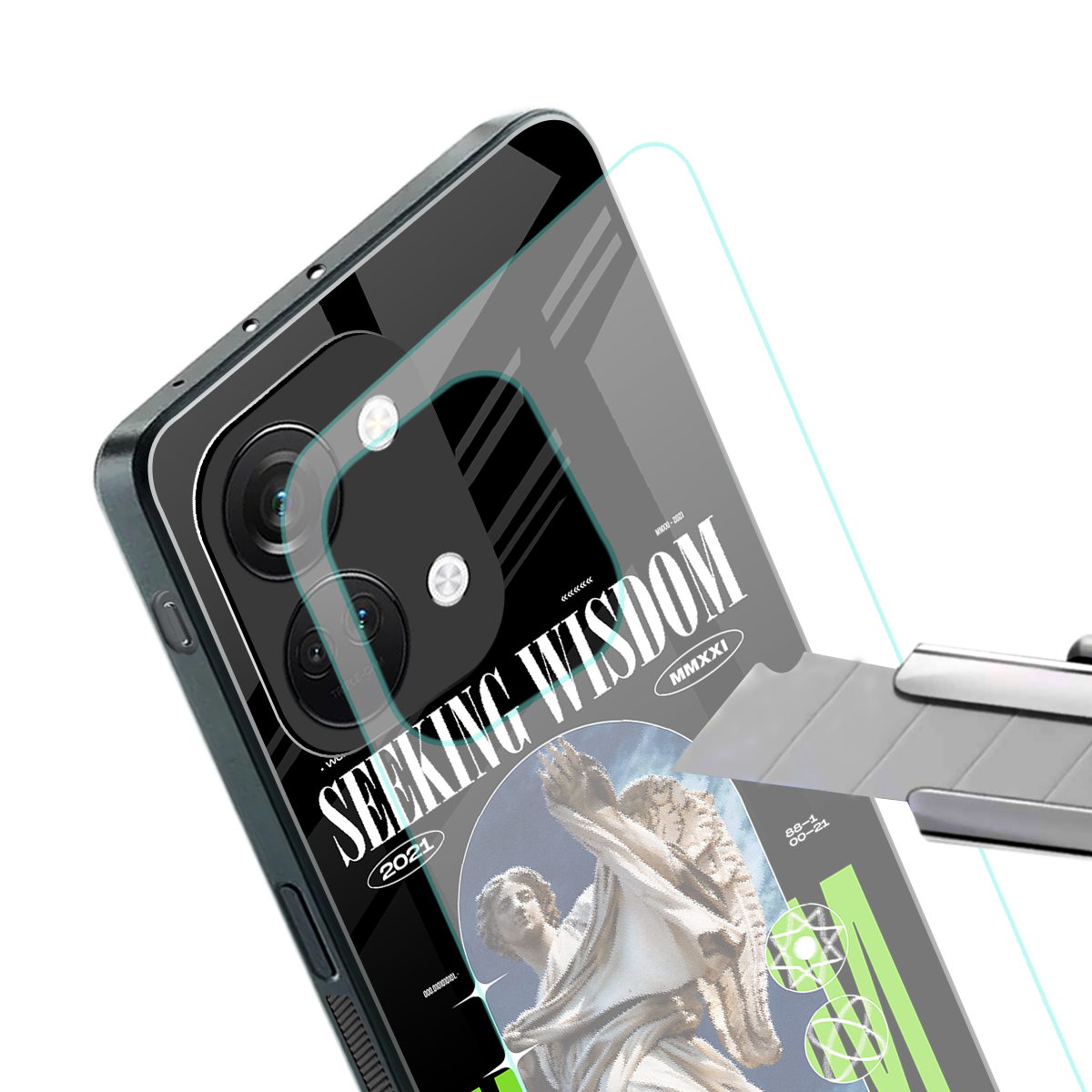 seeking wisdom back phone cover | glass case for oneplus nord 3