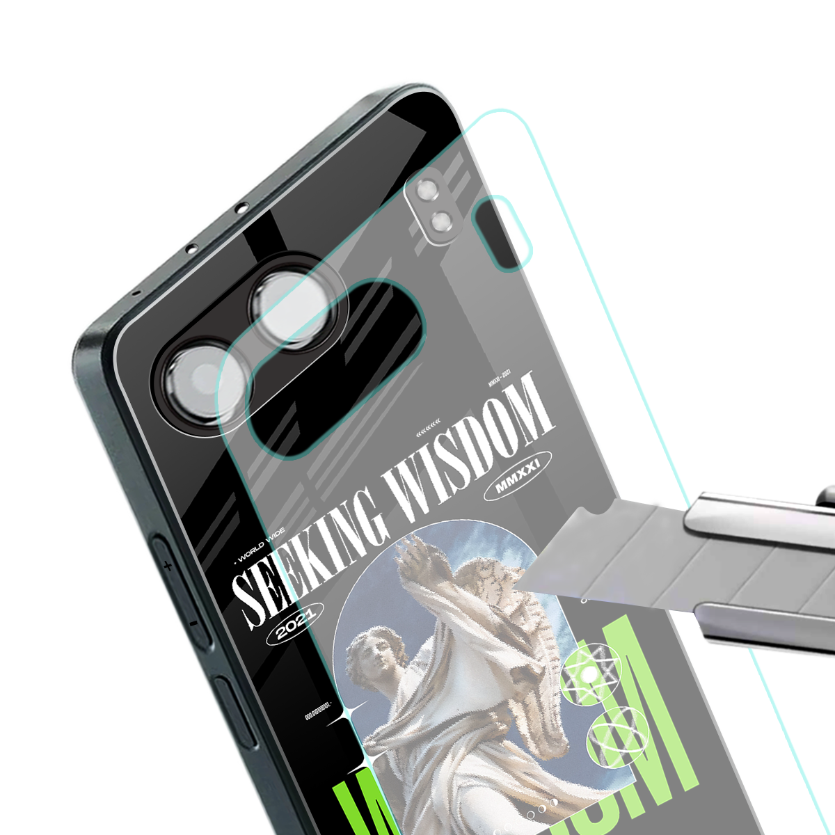 seeking wisdom back phone cover | glass case for oneplus nord 4