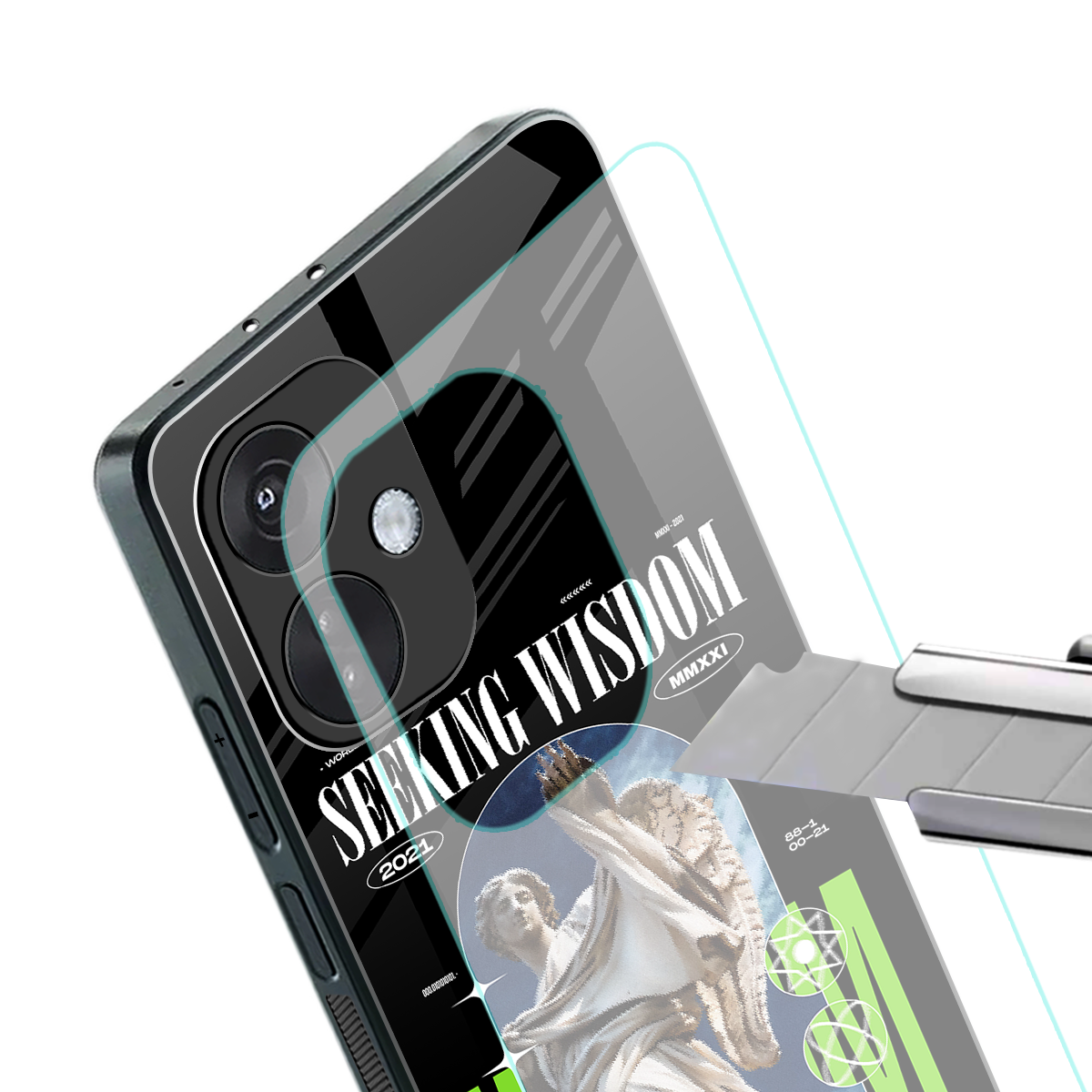 seeking wisdom back phone cover | glass case for oneplus nord ce 3