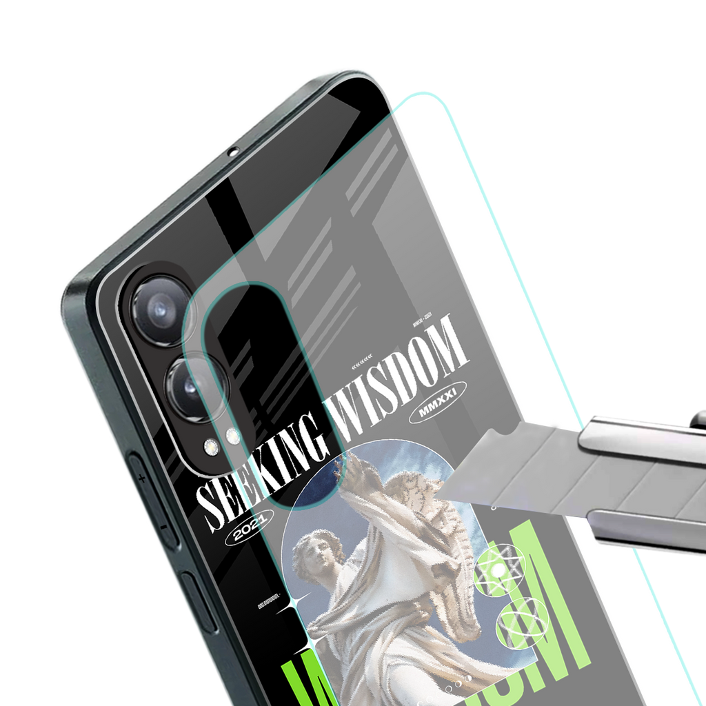 seeking wisdom back phone cover | glass case for oneplus nord ce 4 lite