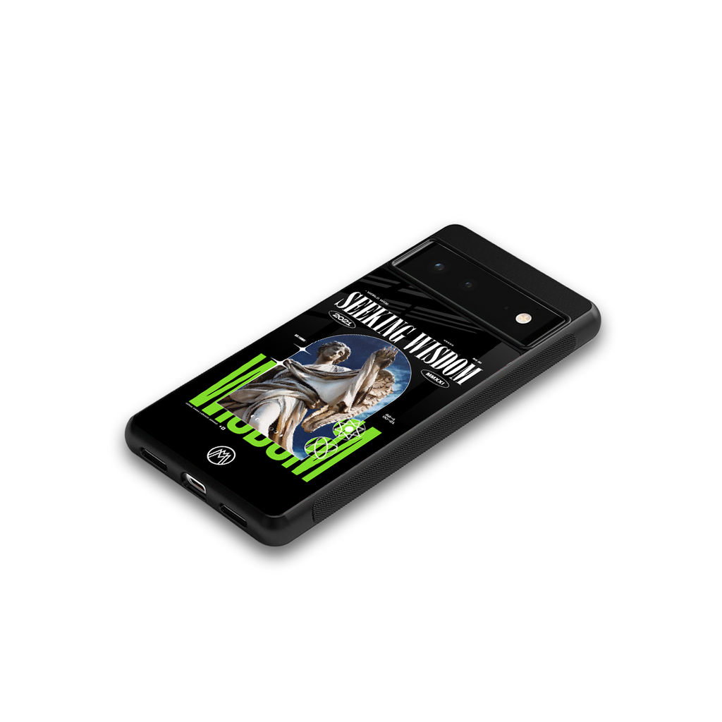 seeking wisdom back phone cover | glass case for google pixel 6