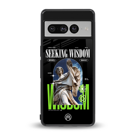 seeking wisdom back phone cover | glass case for google pixel 7 pro