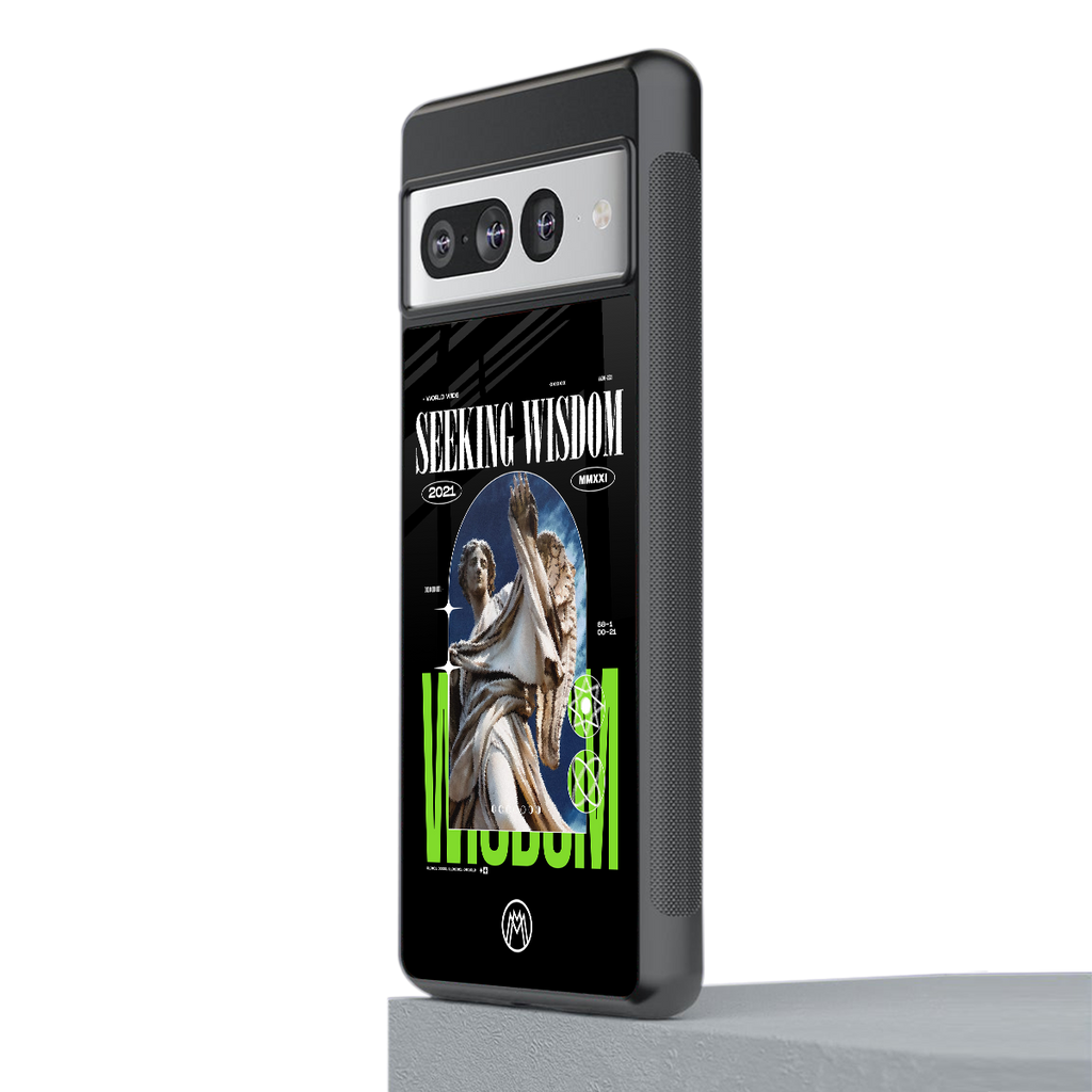 seeking wisdom back phone cover | glass case for google pixel 7 pro