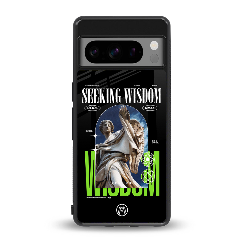 seeking wisdom back phone cover | glass case for google pixel 8 pro
