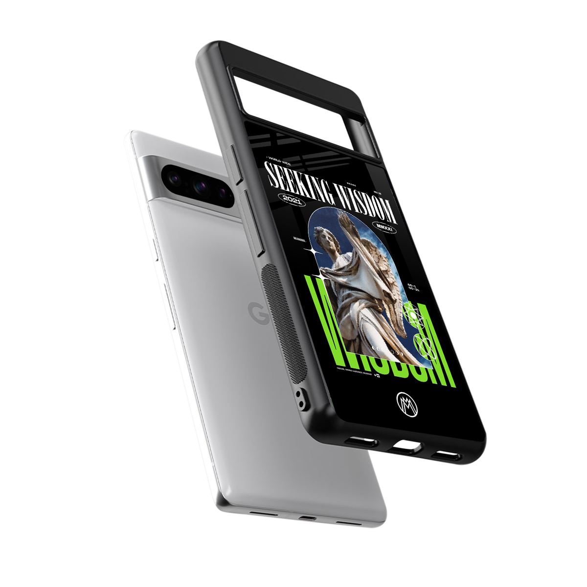 seeking wisdom back phone cover | glass case for google pixel 8 pro