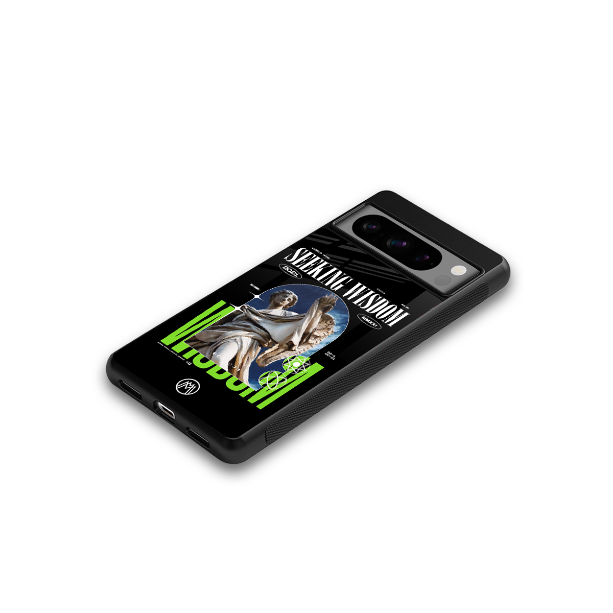 seeking wisdom back phone cover | glass case for google pixel 8 pro