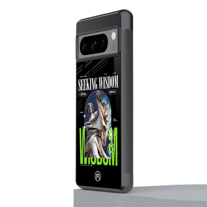 seeking wisdom back phone cover | glass case for google pixel 8 pro