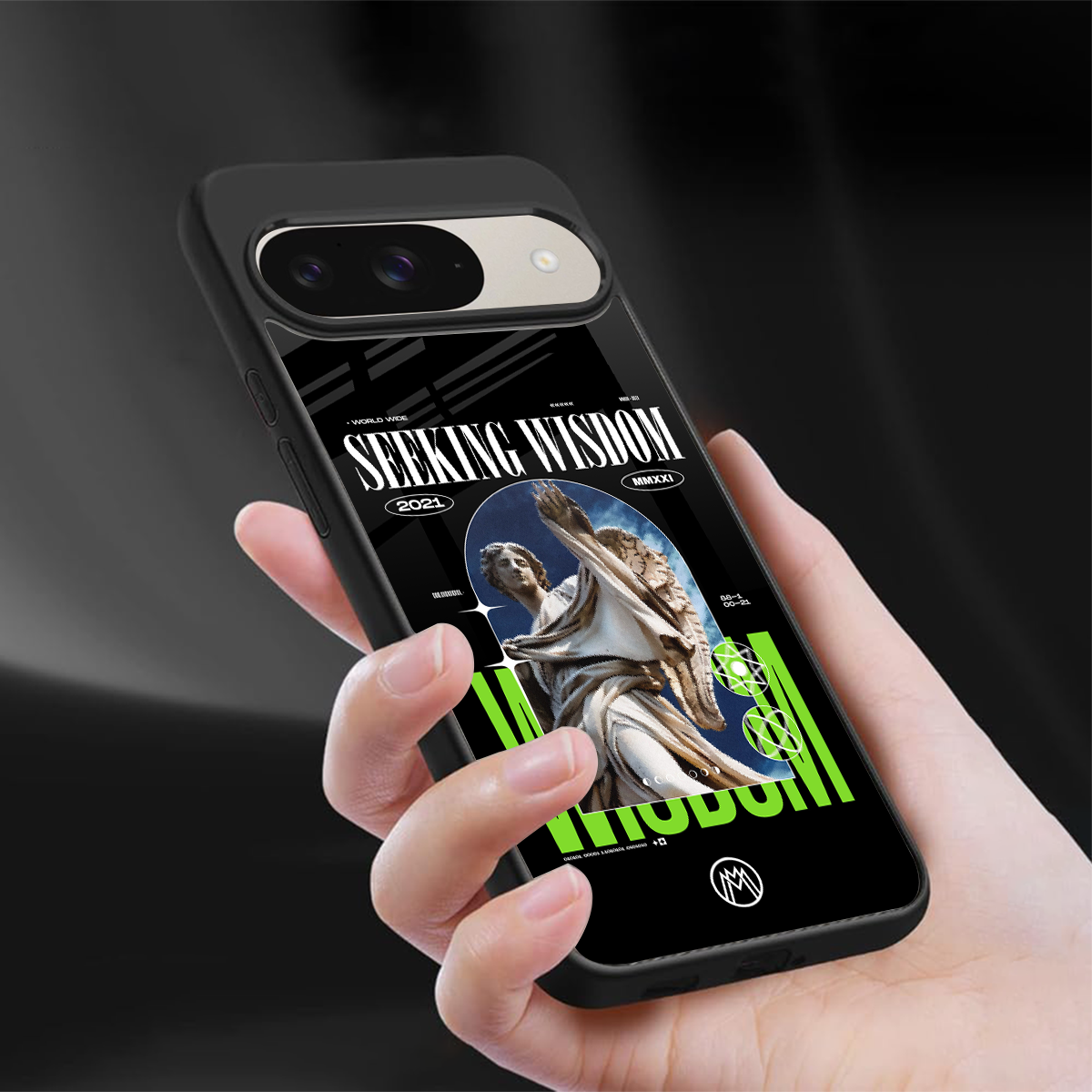 seeking wisdom back phone cover | glass case for google pixel 9