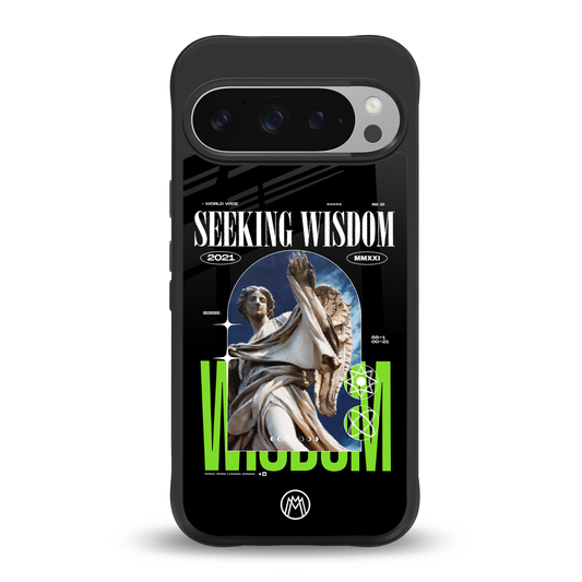seeking wisdom back phone cover | glass case for google pixel 9 pro xl