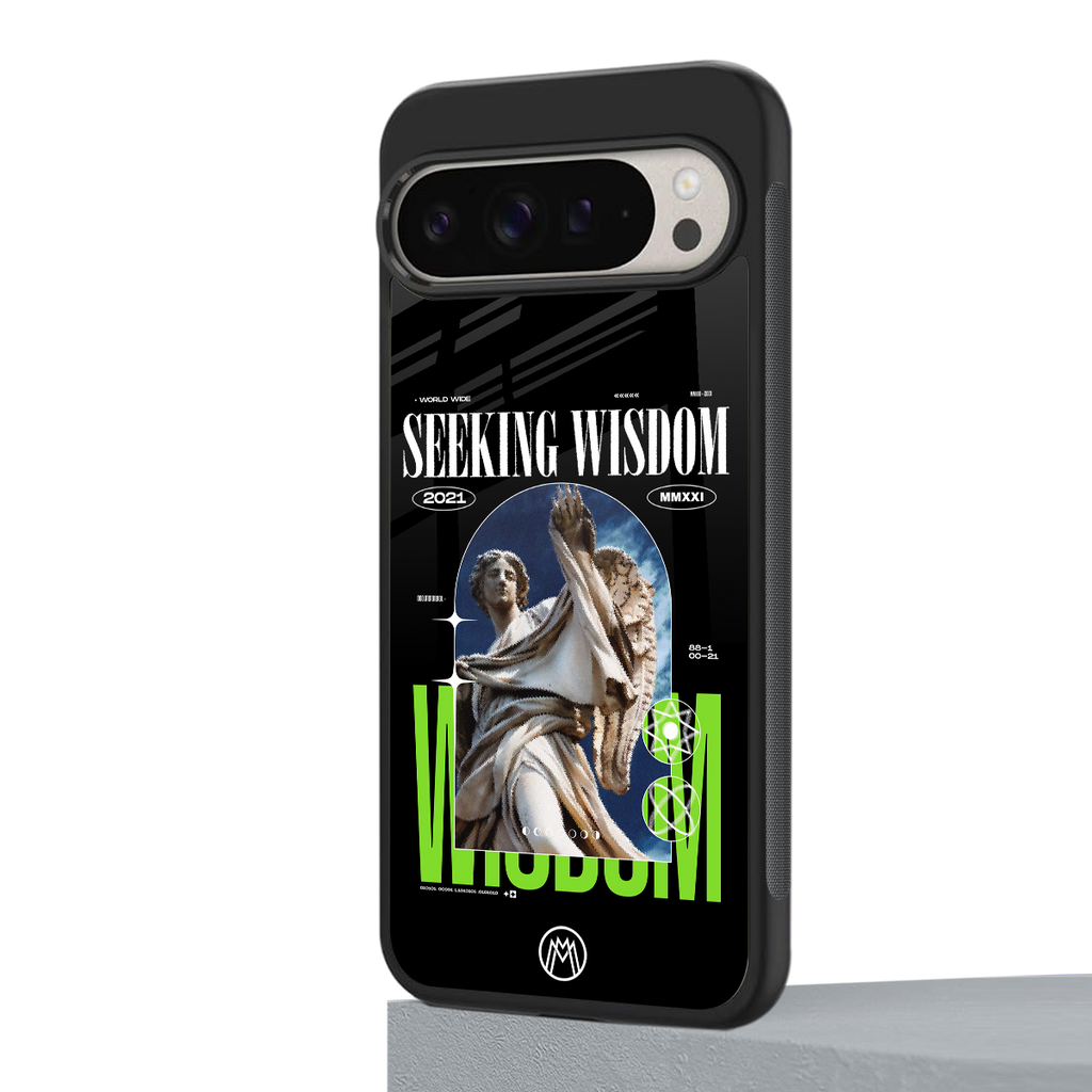 seeking wisdom back phone cover | glass case for google pixel 9 pro