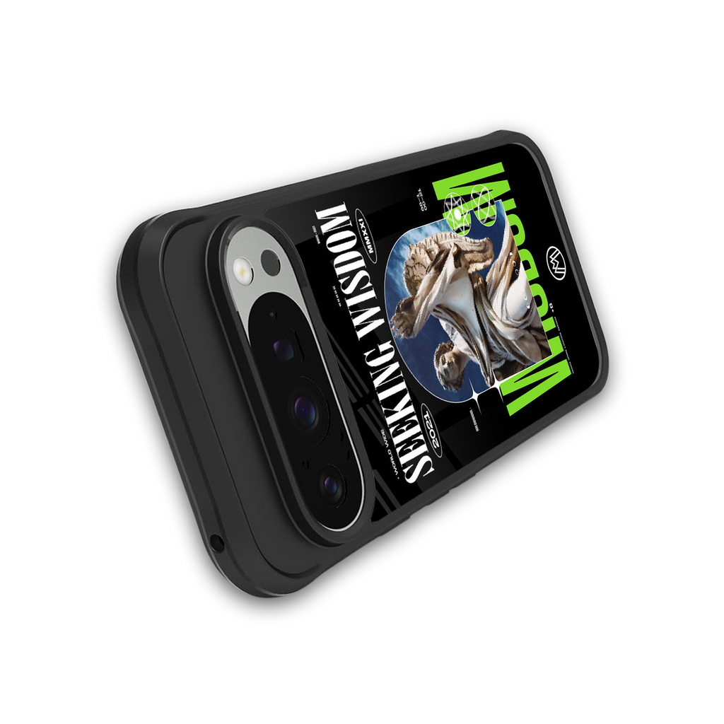 seeking wisdom back phone cover | glass case for google pixel 9 pro