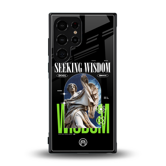 seeking wisdom back phone cover | glass case for samsung galaxy s24 ultra