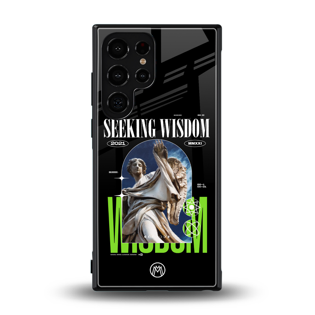 seeking wisdom back phone cover | glass case for samsung galaxy s23 ultra