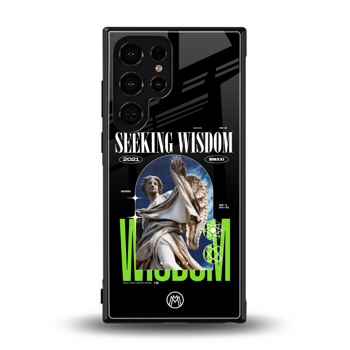 seeking wisdom back phone cover | glass case for samsung galaxy s23 ultra