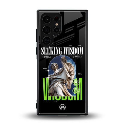seeking wisdom back phone cover | glass case for samsung galaxy s23 ultra