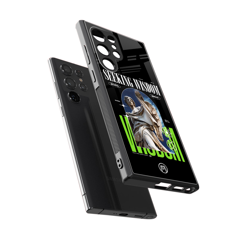 seeking wisdom back phone cover | glass case for samsung galaxy s23 ultra