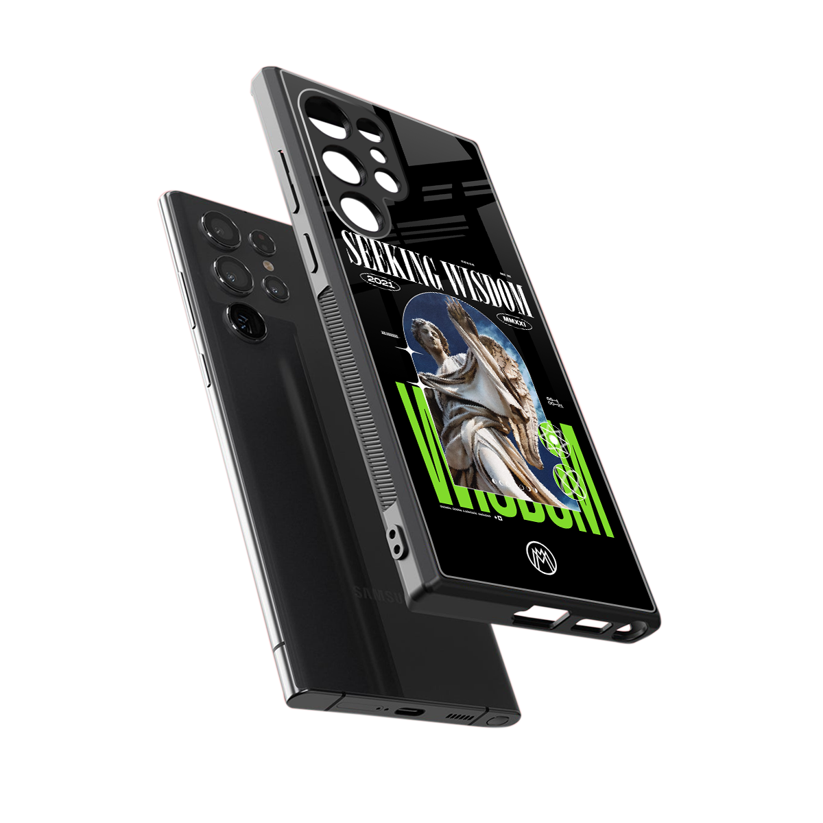 seeking wisdom back phone cover | glass case for samsung galaxy s23 ultra