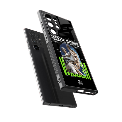 seeking wisdom back phone cover | glass case for samsung galaxy s23 ultra