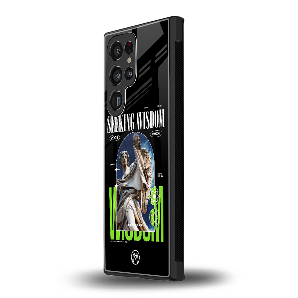 seeking wisdom back phone cover | glass case for samsung galaxy s23 ultra