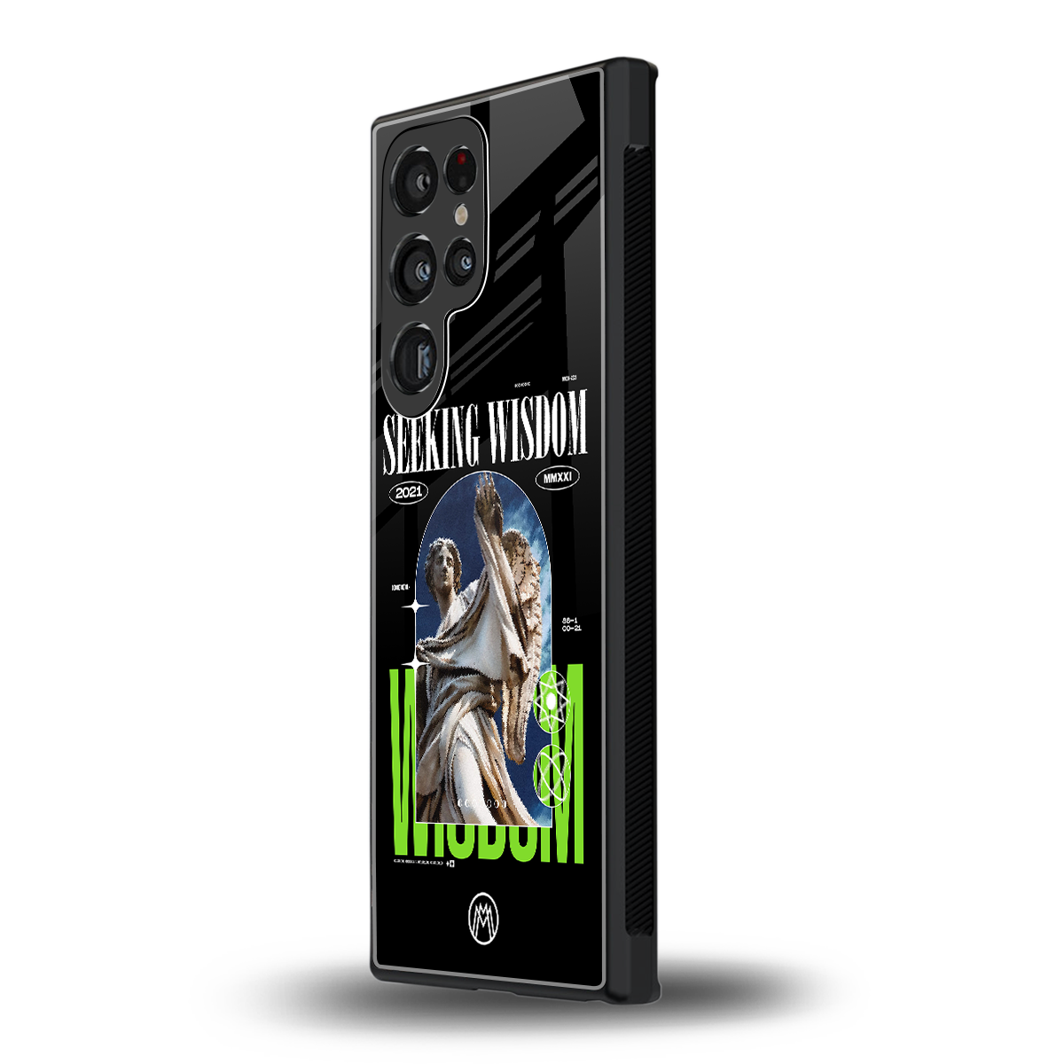 seeking wisdom back phone cover | glass case for samsung galaxy s23 ultra