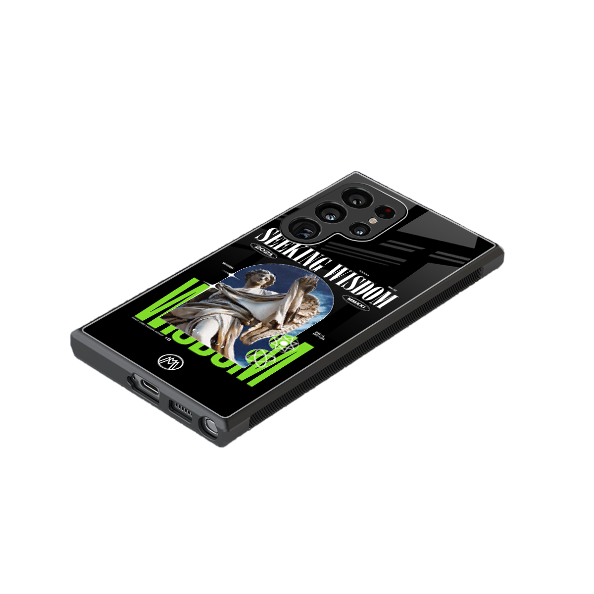 seeking wisdom back phone cover | glass case for samsung galaxy s23 ultra