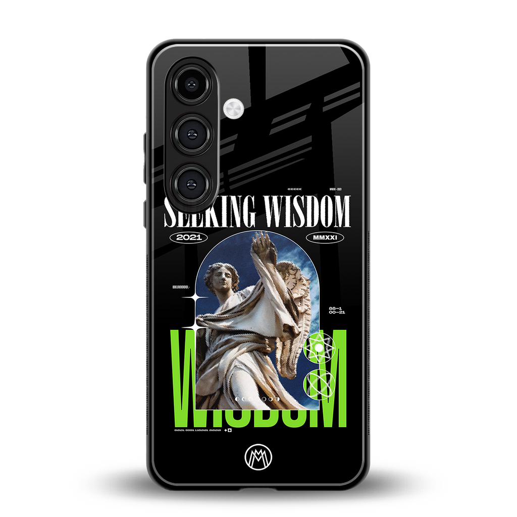seeking wisdom back phone cover | glass case for samsung galaxy s24 fe